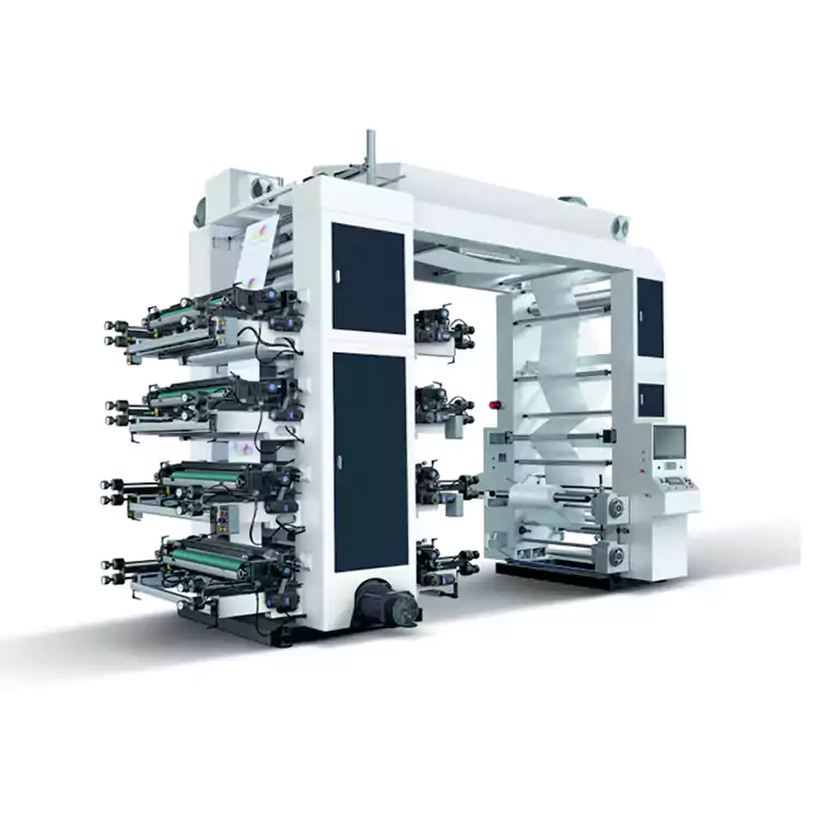 8 రంగు ఫ్లెక్సోగ్రాఫిక్ పేపర్ బ్యాగ్ మెషిన్ ఫ్లెక్సో ప్రింటింగ్ మెషిన్