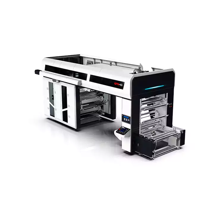 సెంట్రల్ డ్రమ్ ఫ్లెక్సోగ్రాఫిక్ 6 కలర్ ప్లాస్టిక్ ఫ్లెక్సో ప్రింటింగ్ మెషినరీ