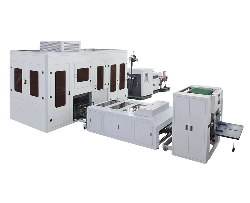 అల్ట్రాసోనిక్ నాన్-నేసిన D-కట్ మరియు బాక్స్ టైప్ బ్యాగ్ మేకింగ్ మెషిన్